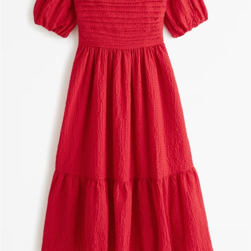 Abercrombie & Fitch Red Midi Dress